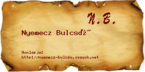 Nyemecz Bulcsú névjegykártya